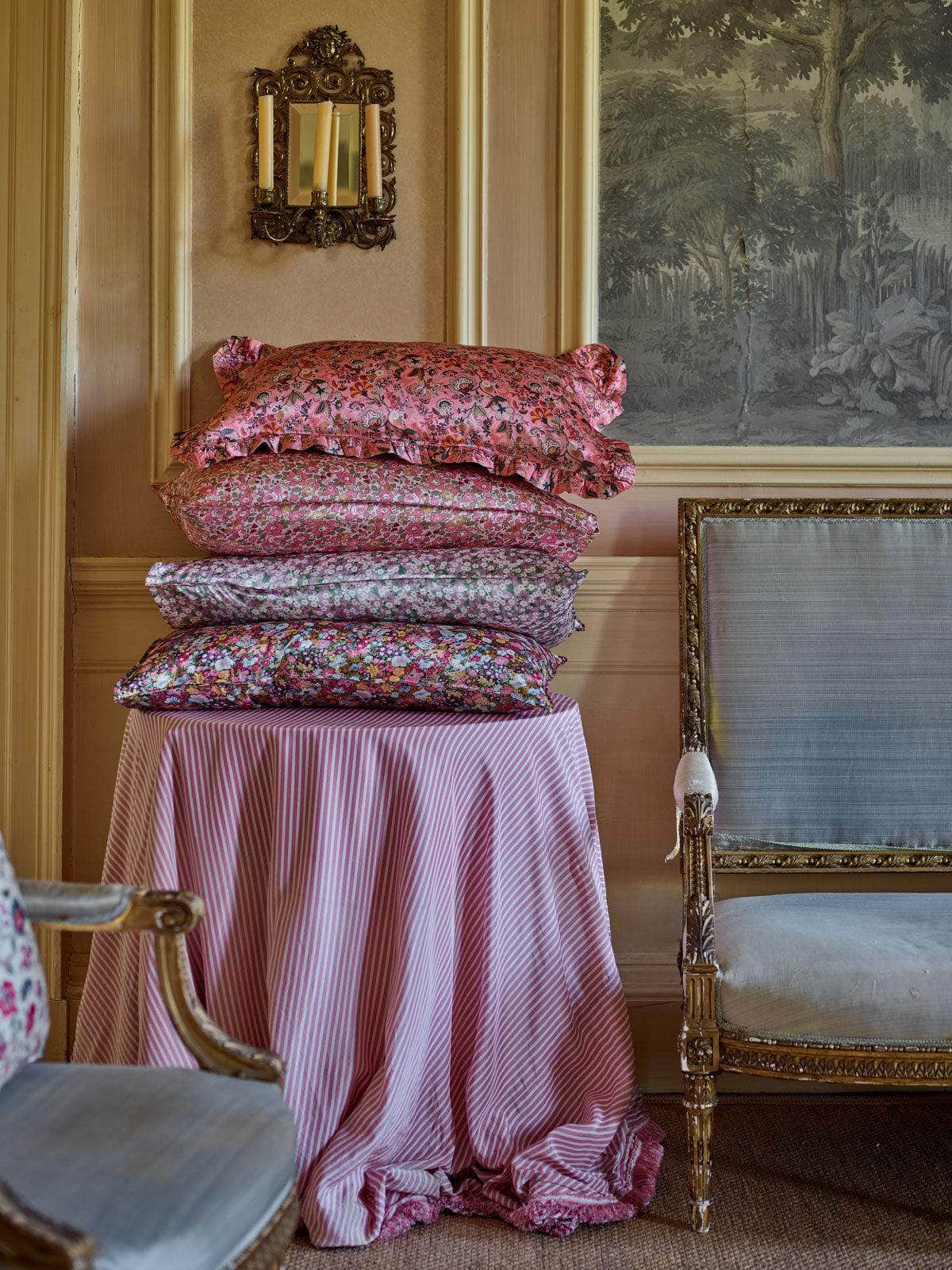 Silk Pillowcase Made With Liberty Fabric Thorpeness Dusky Pink