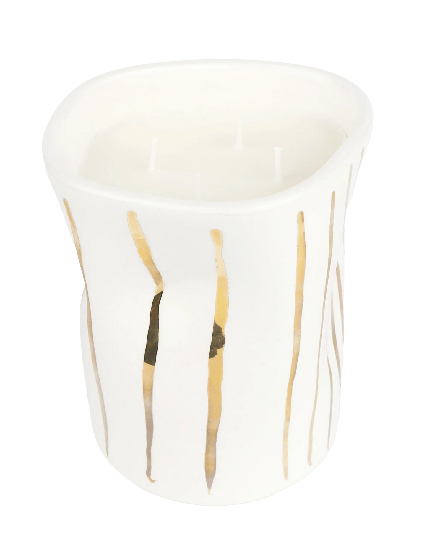 Gold Stripes Candle