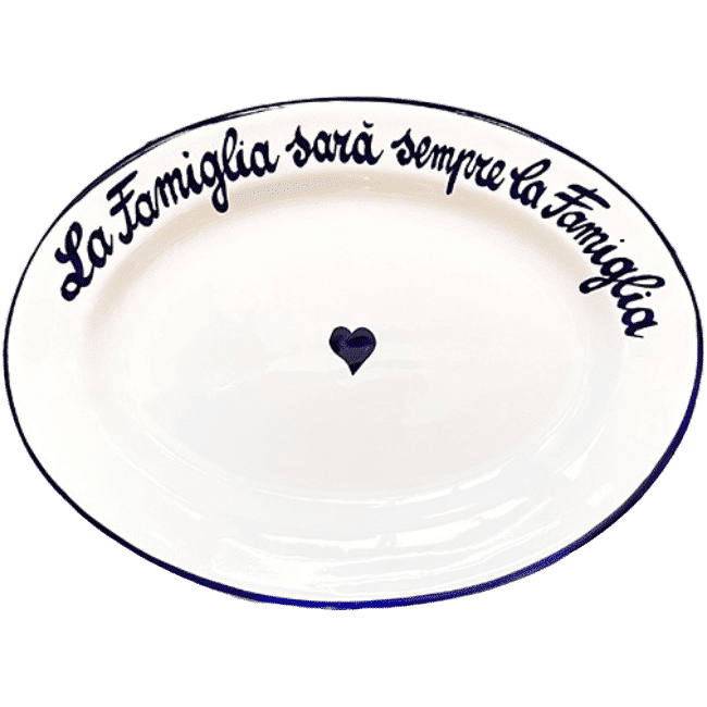 La Famiglia Sarà Sempre La Famiglia Oval Platter 30cm