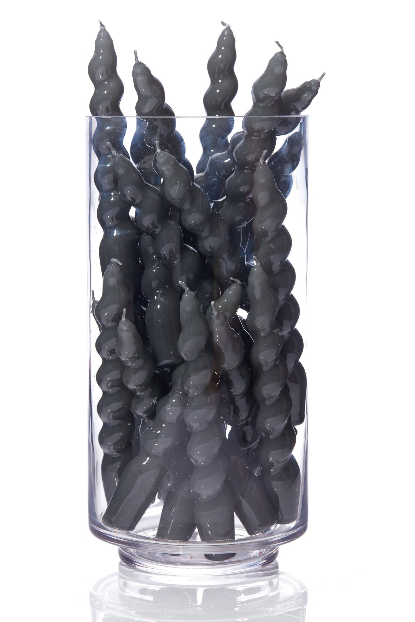 Spiral Taper Candle | Grey