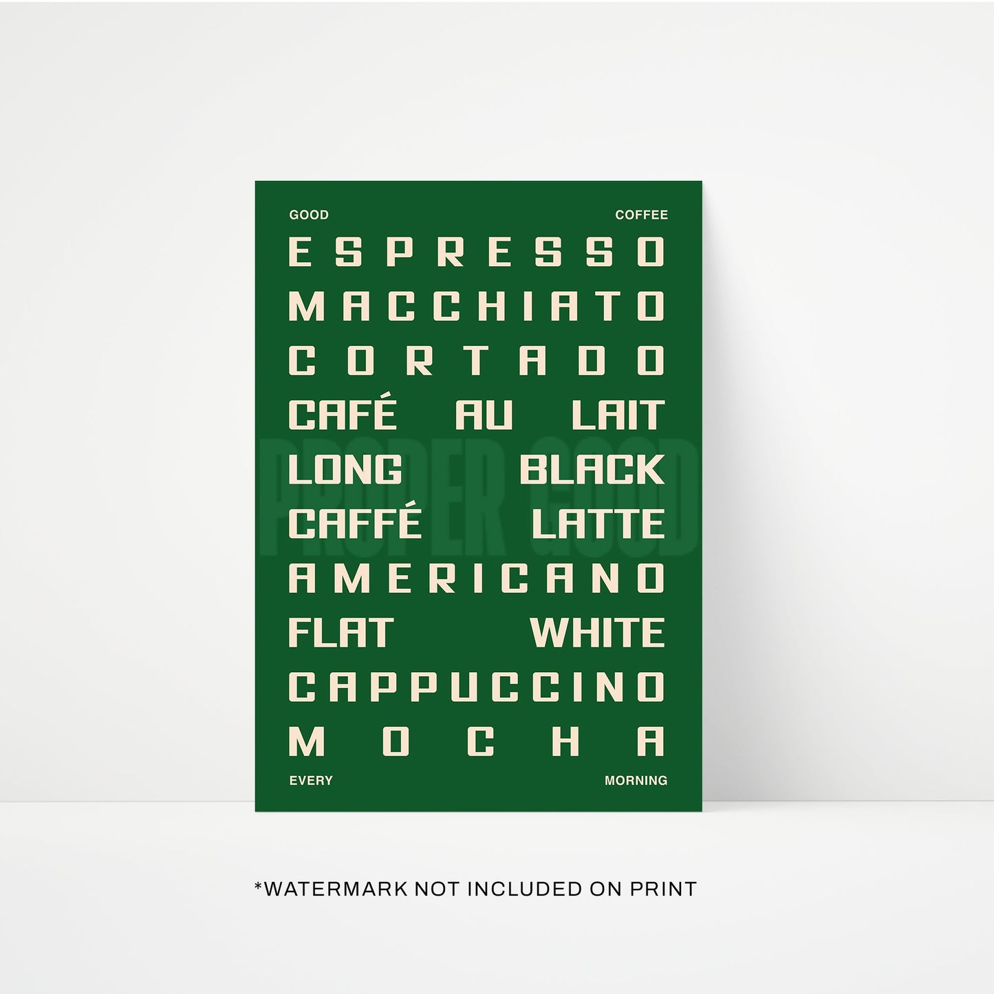 Coffee Guide Print