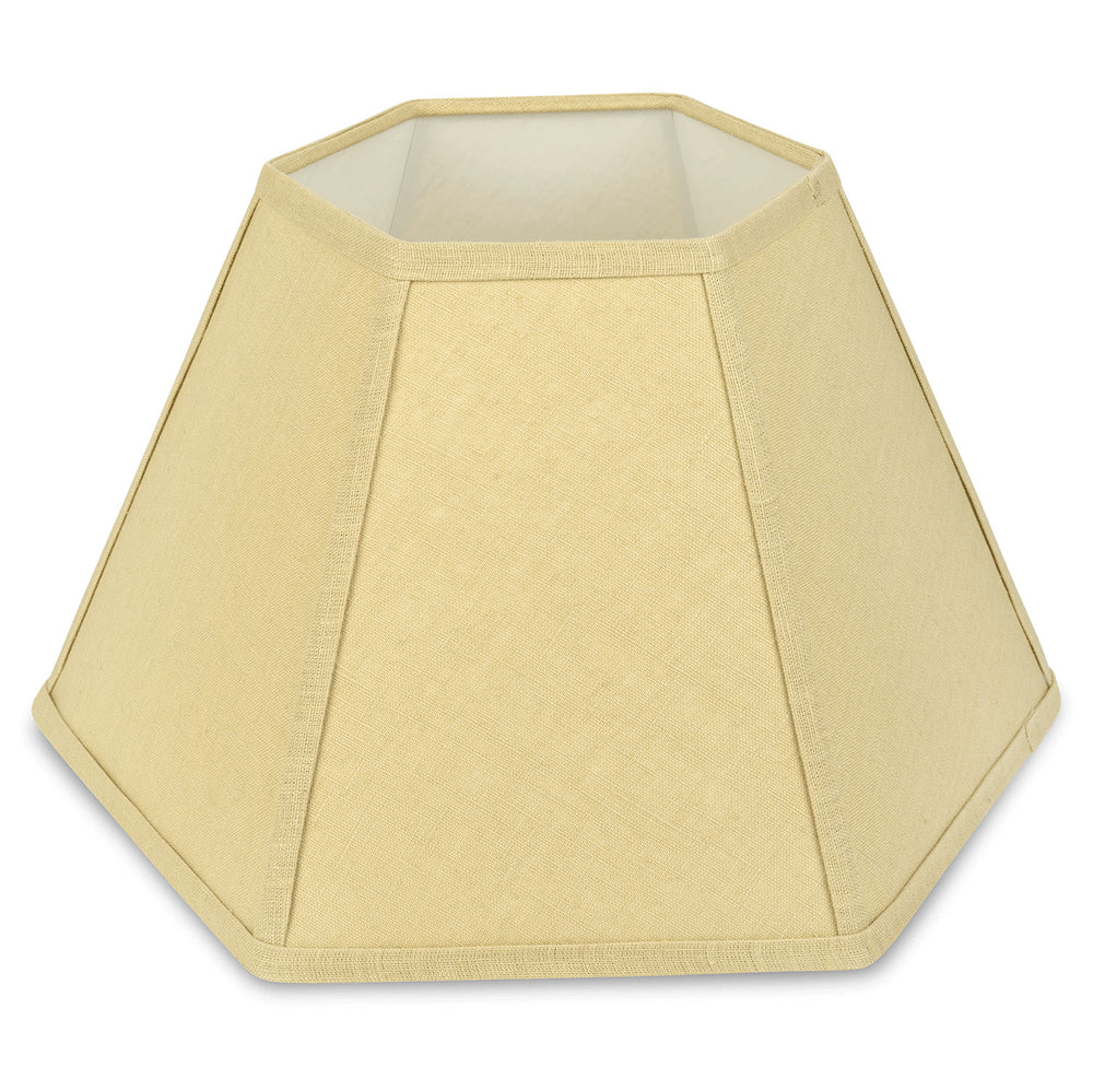 Made to Order Hexagonal Lampshade in Solid with Tonal Trim