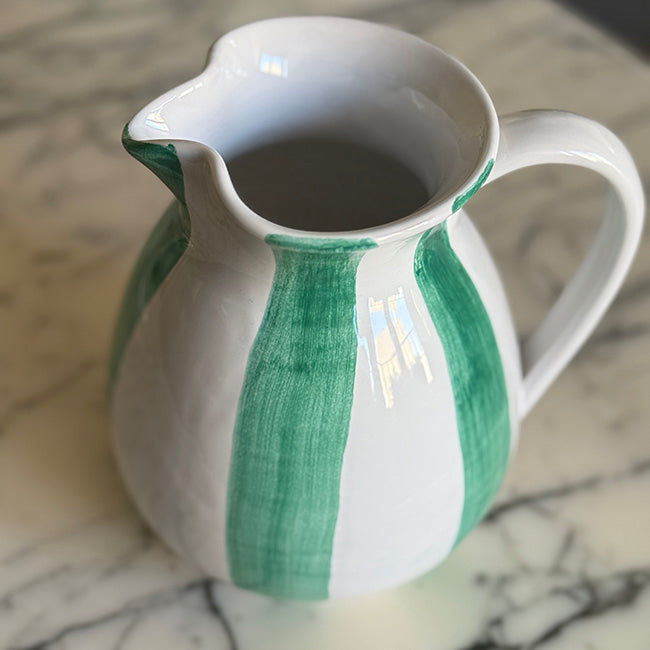 Light Green Stripe Carafe 1L