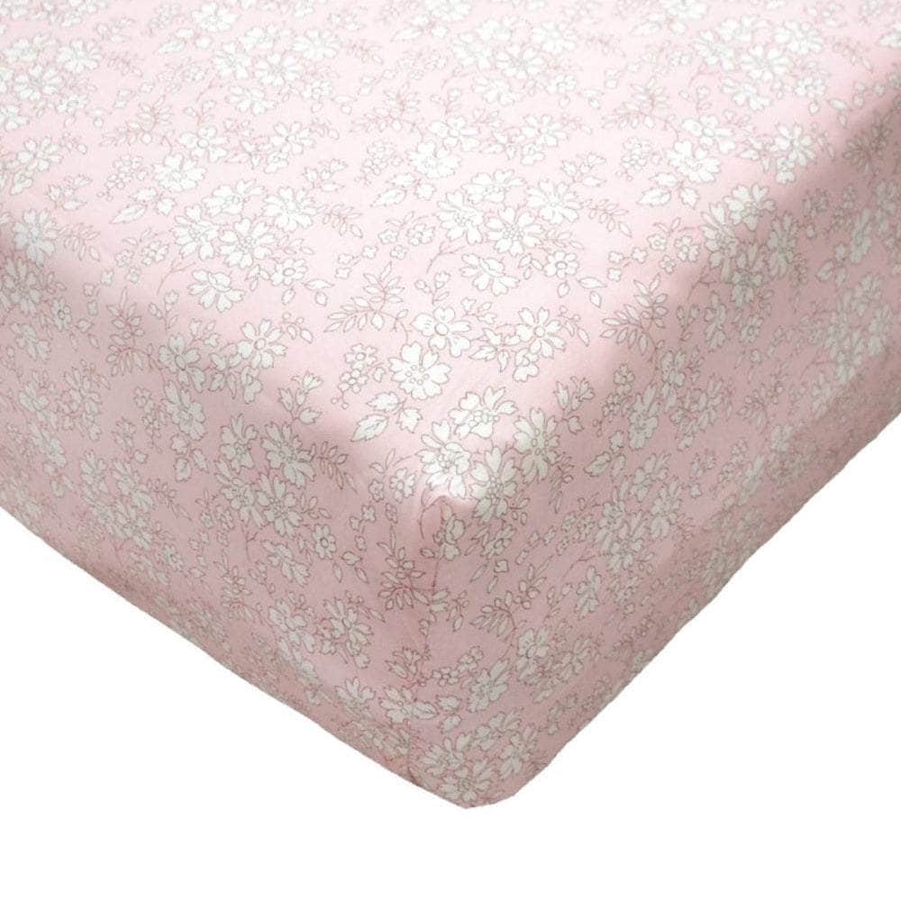 Fitted Sheet Made With Liberty Fabric Capel Pink