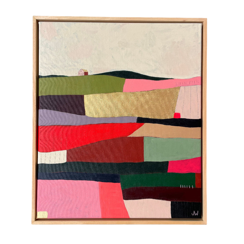 Colourful Landscape Cream Artwork