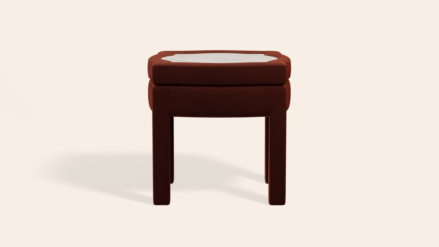Piero Footstool, Cinnamon Velvet