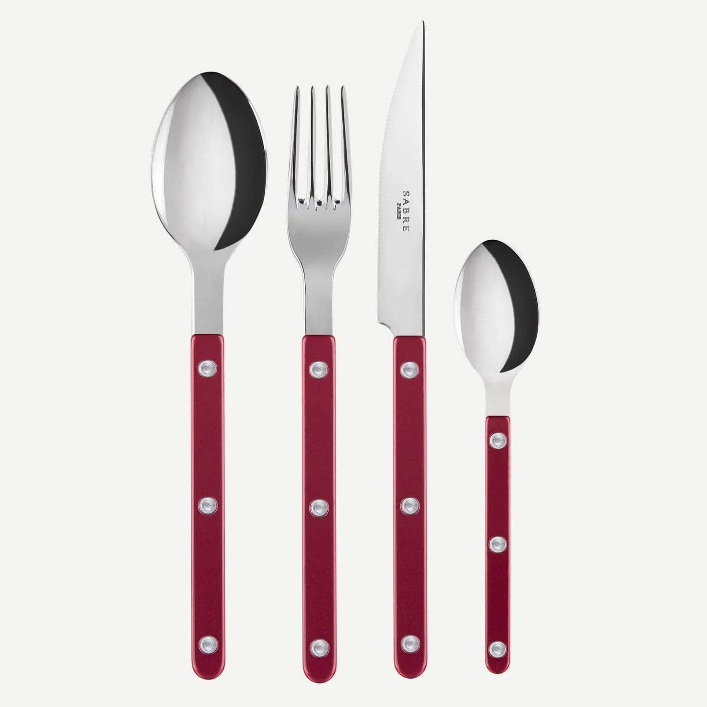 Bistrot Pearly 24pc Cutlery Set, Red