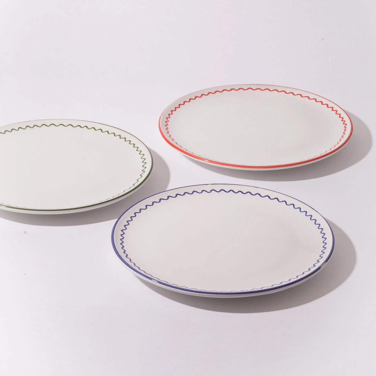 Dinner Plate - Lobster Red Zigzag
