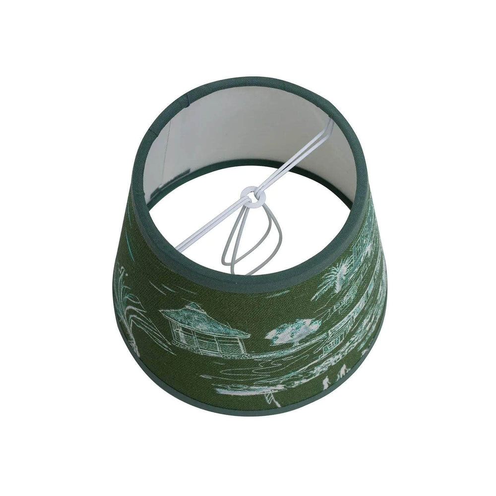 Banana Island Palm Green 6" Candle Clip Lampshade