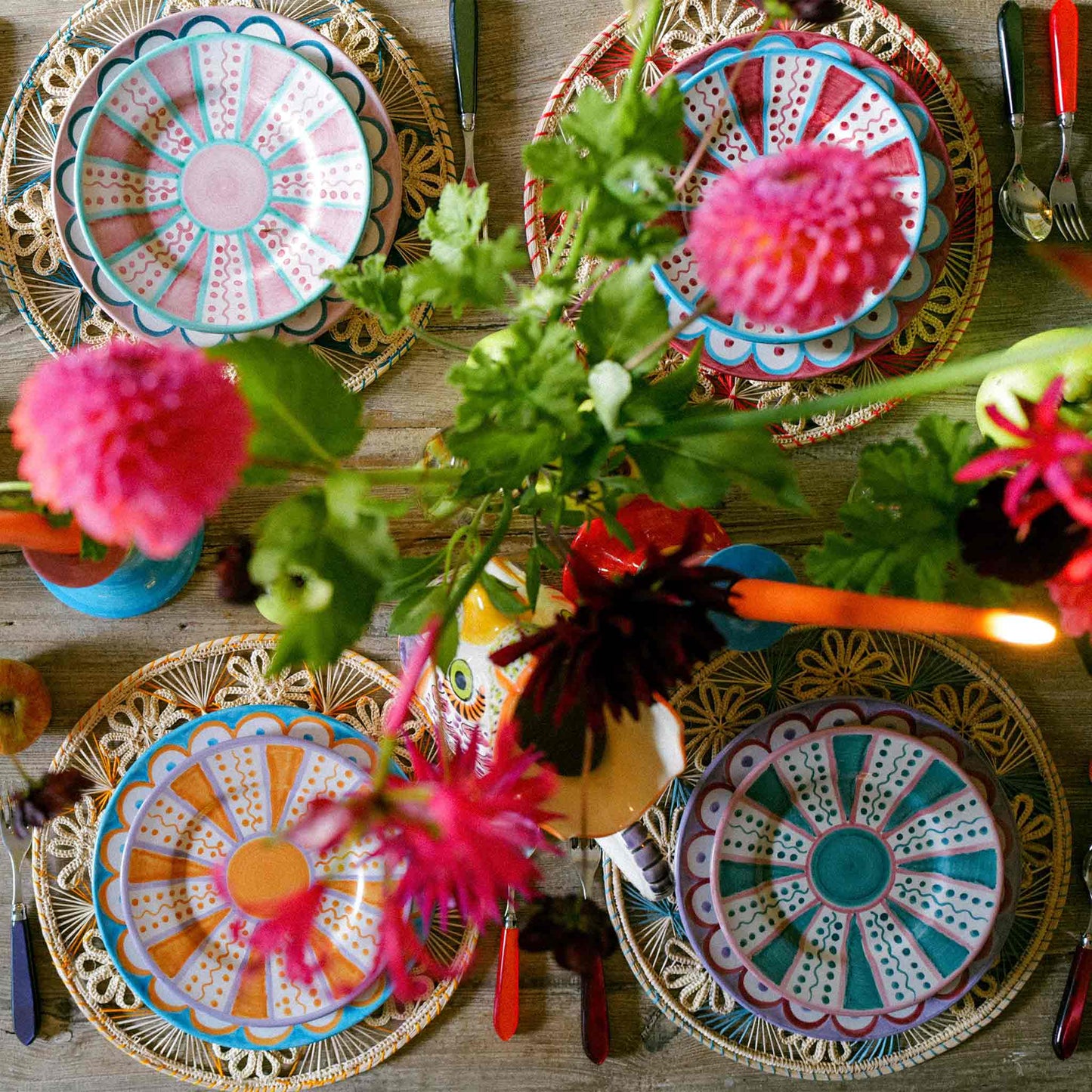 Sunbeam Dessert Plates Set of 6 Multicoloured