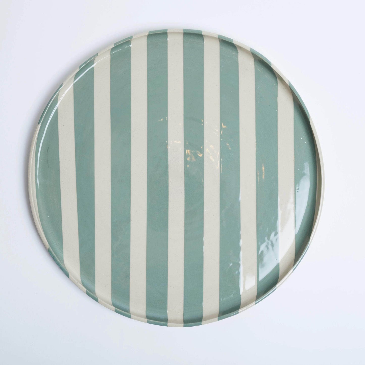 Duci Striped Platter Green 35cm