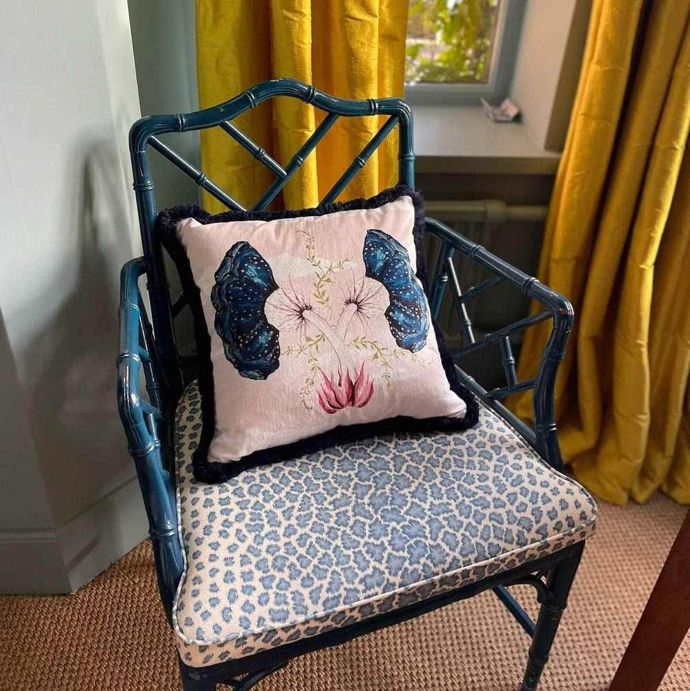 Bosch Strawberry Flower Velvet Cushion