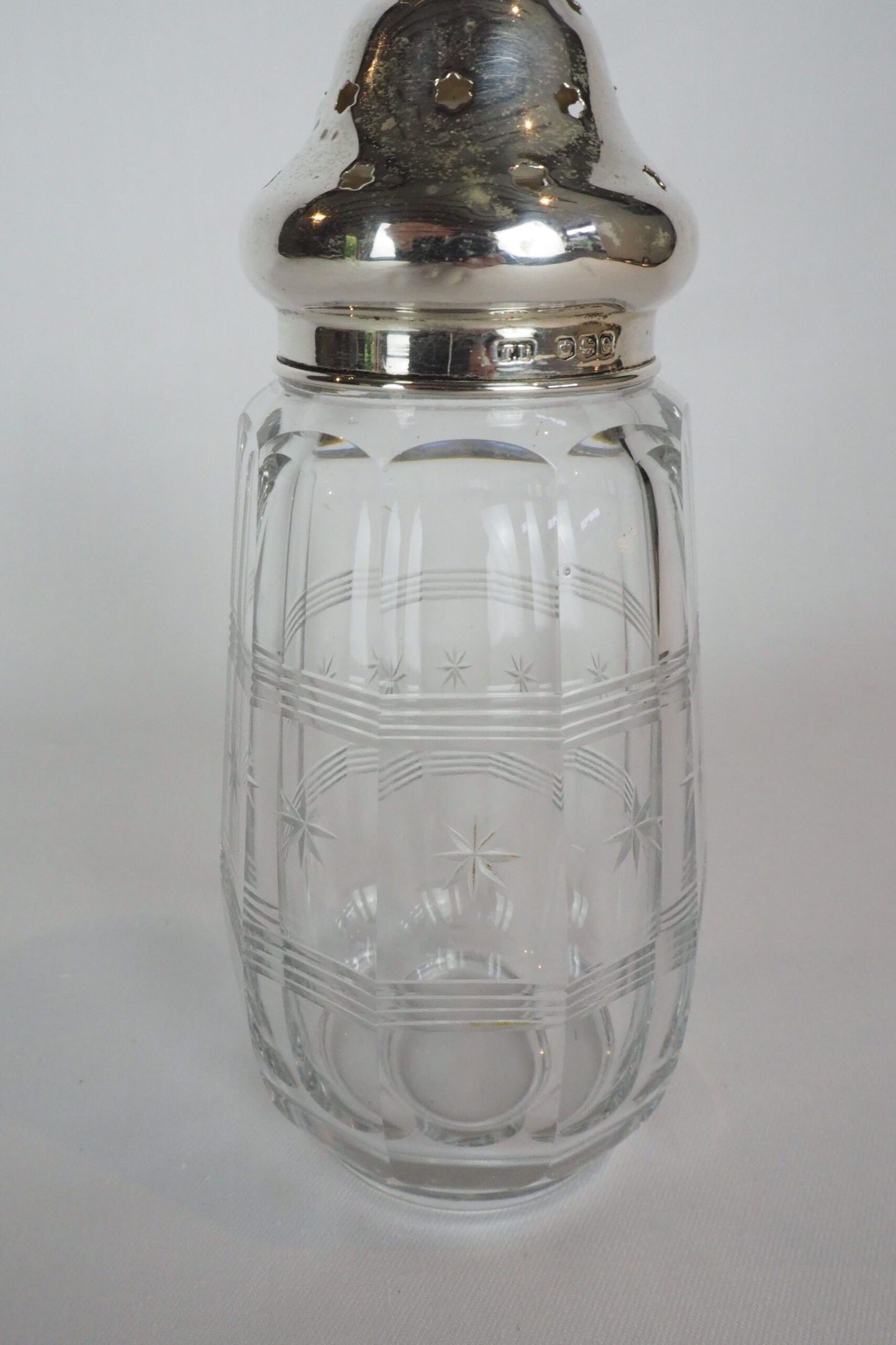 Silver and Glass Sugar Shaker