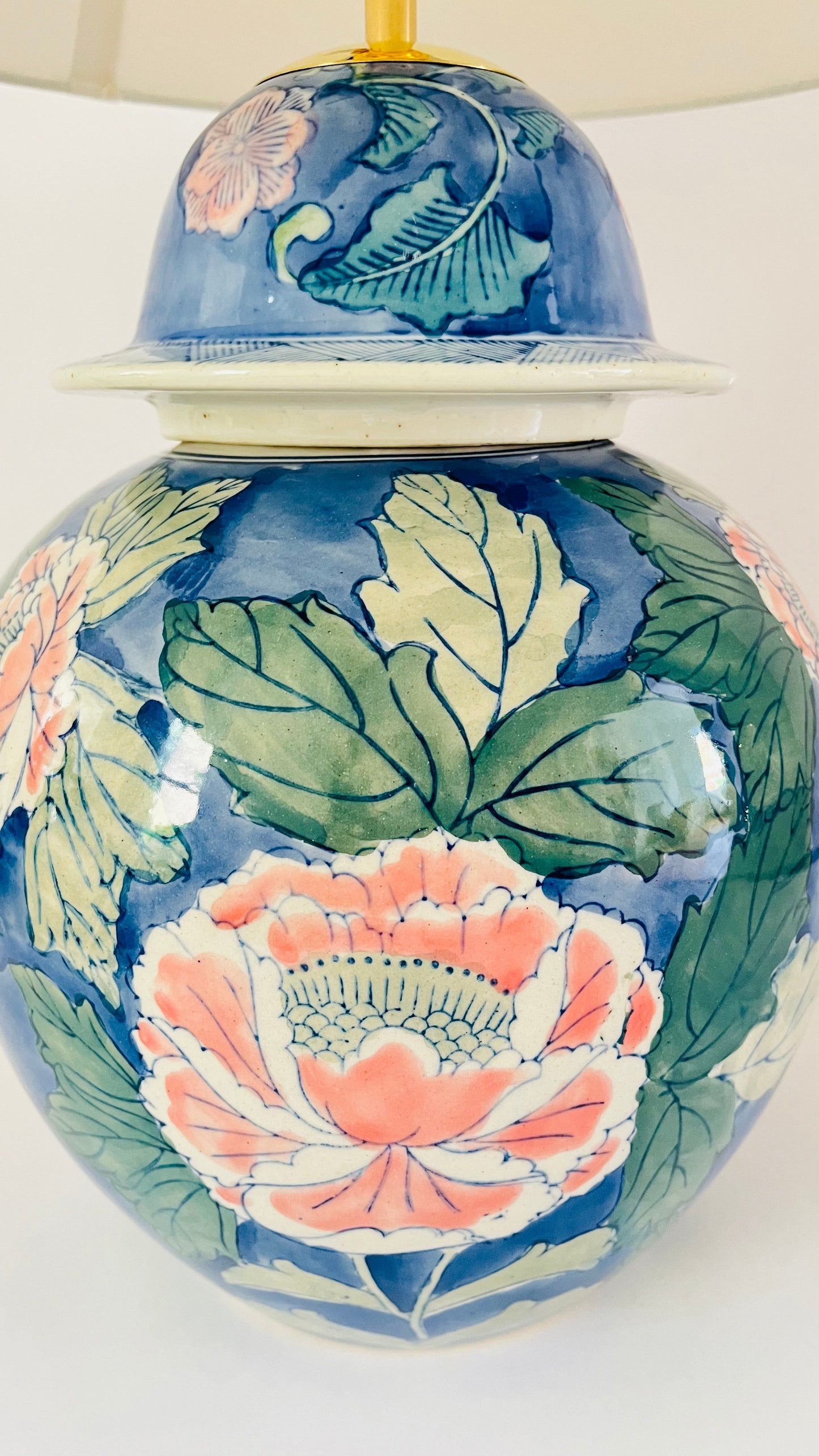 Large Antique Flower Lamp