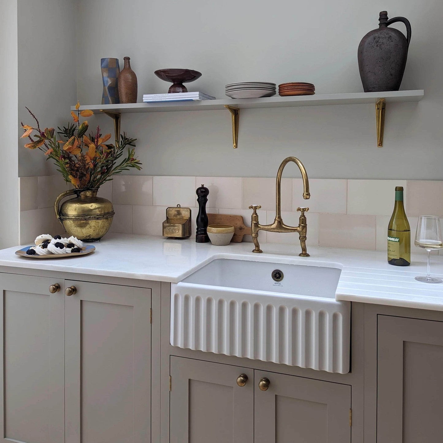 Baby Blue Check Twist Vase