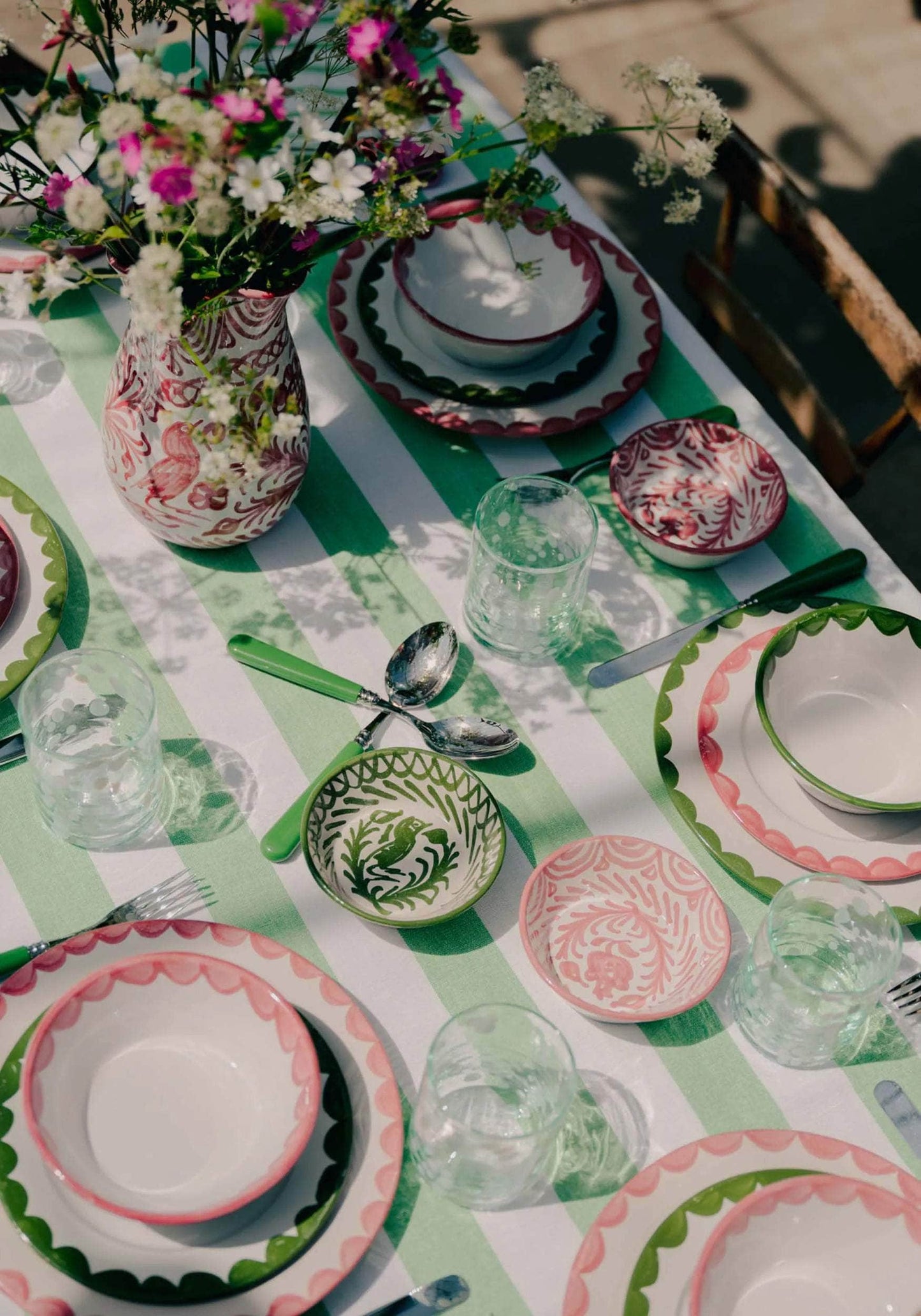 Green Set of 2 Dessert Spoons