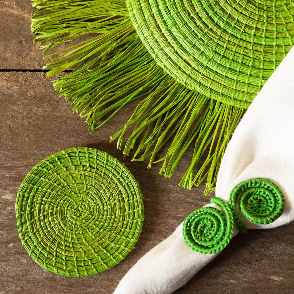 Green Palm Tableware Bundle - Set Of 8