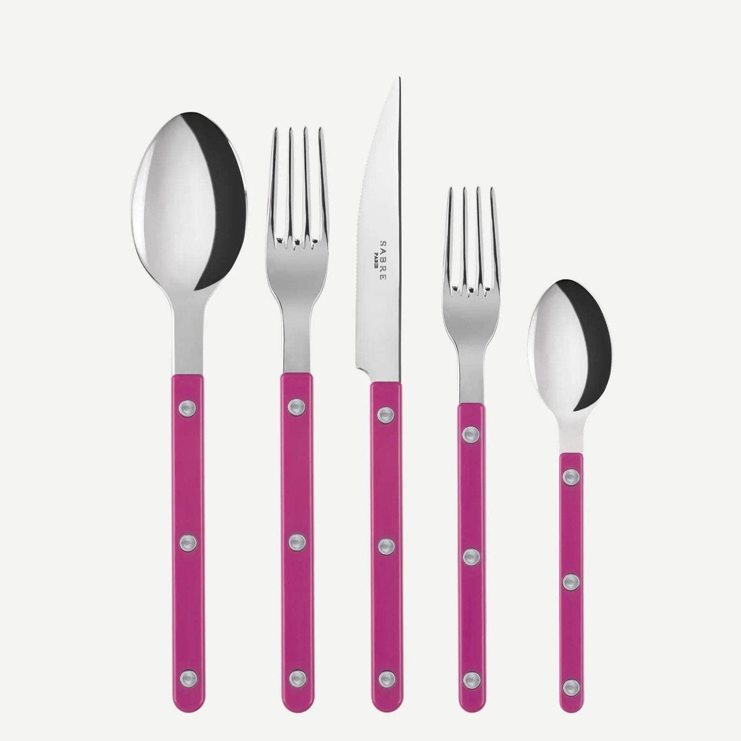 Bistrot 5 PC Cutlery Set, Raspberry