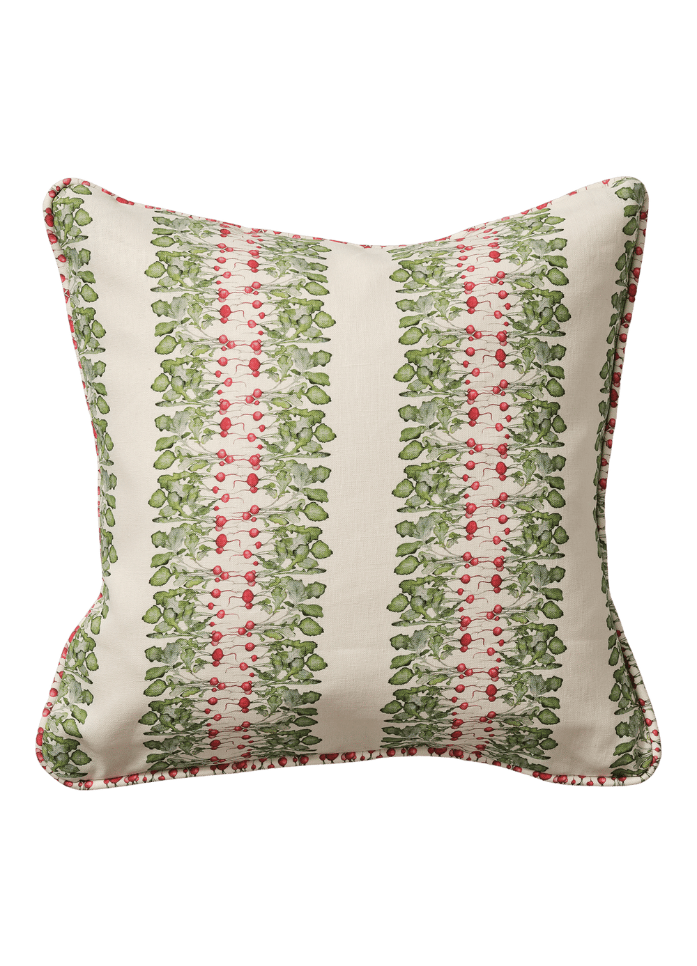 Square Radish Stripe (Med) Cushion with Piping