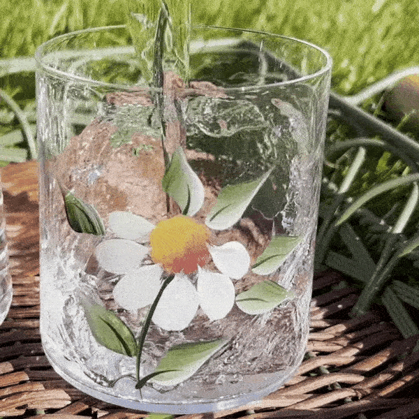 Wild Daisy Crystal Tumbler