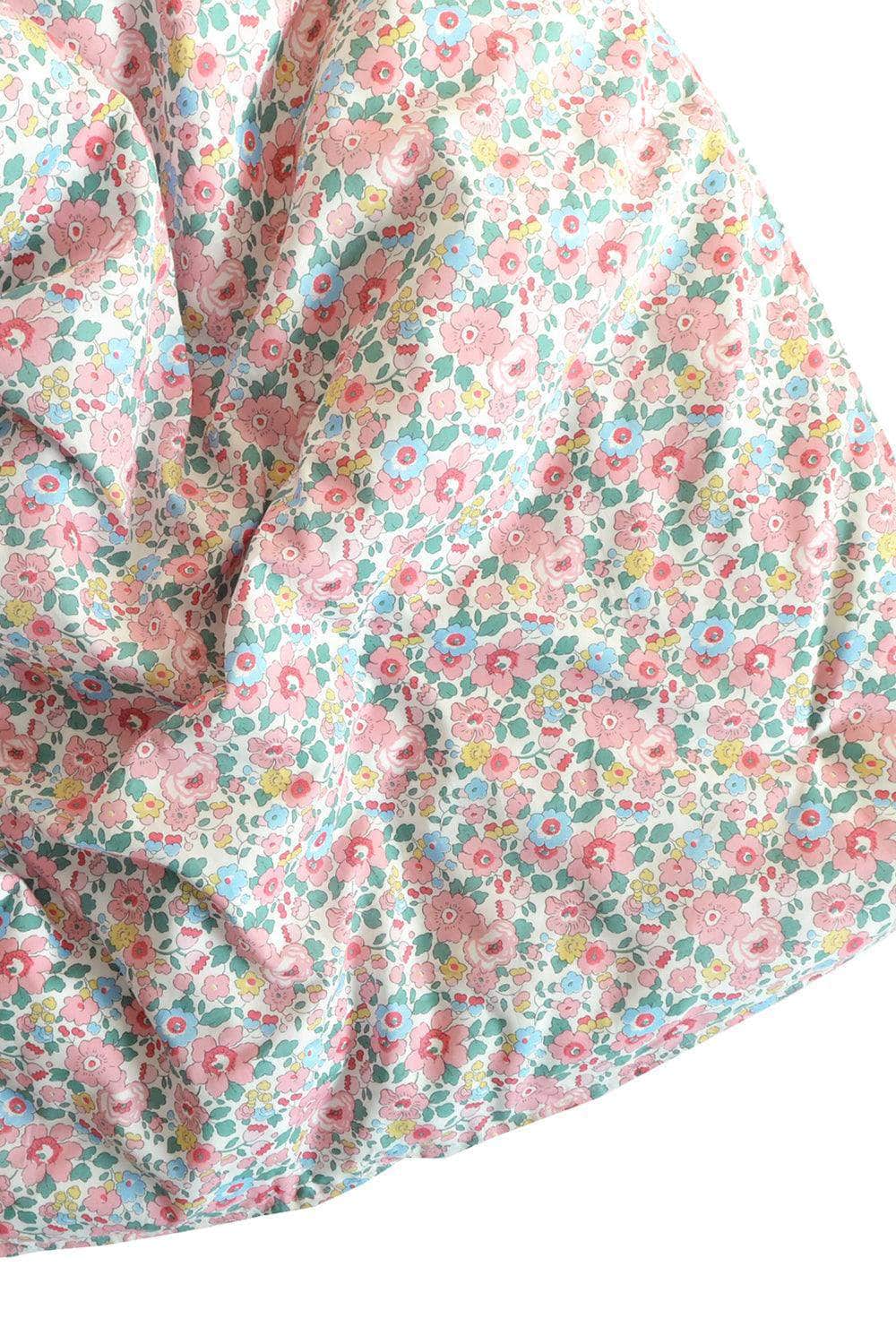 Reversible Heirloom Quilt Made With Liberty Fabric Betsy Candy Floss & Wiltshire Bud Pink