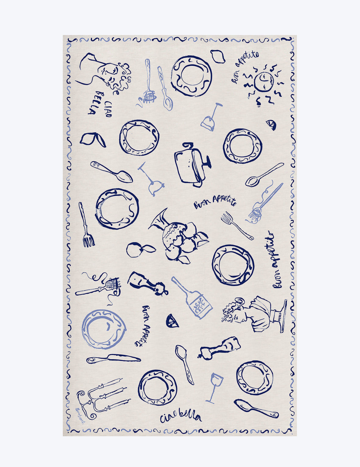 Ciao Bella Linen Tablecloth