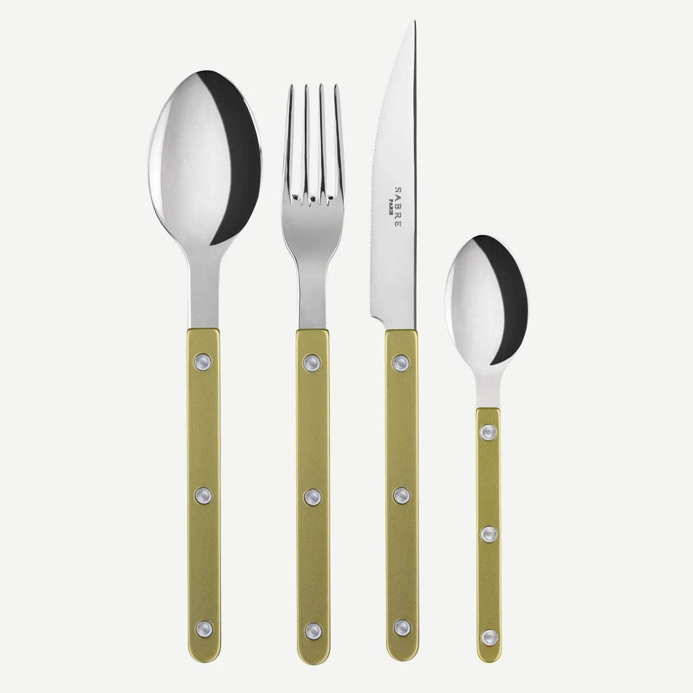 Bistrot Pearly 24pc Cutlery Set, Moss