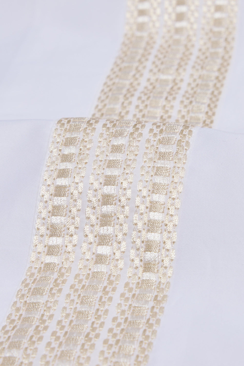 Raha Embroidered Pillowcases - Classic White & Gold