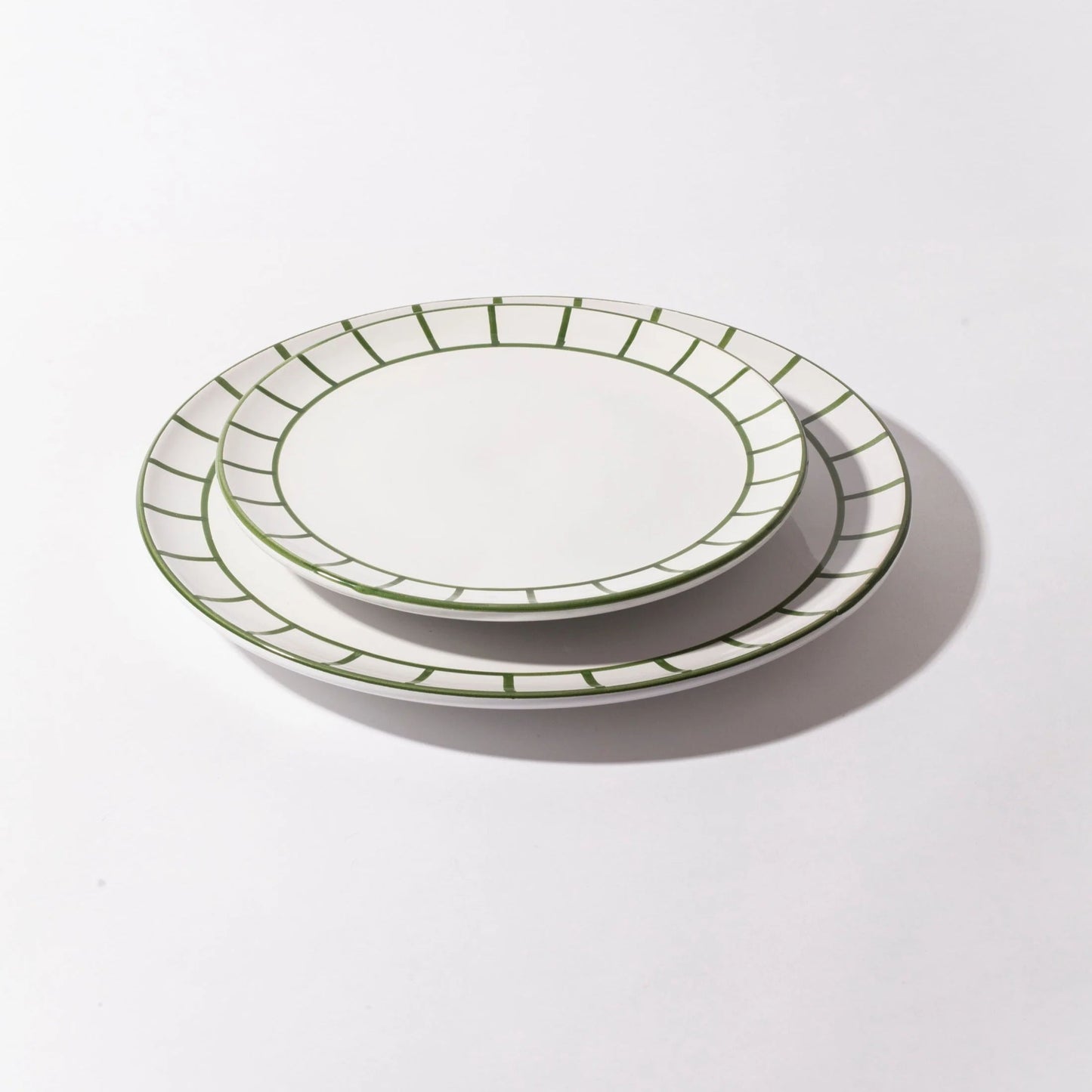 Dinner Plate - Olive Green Fence