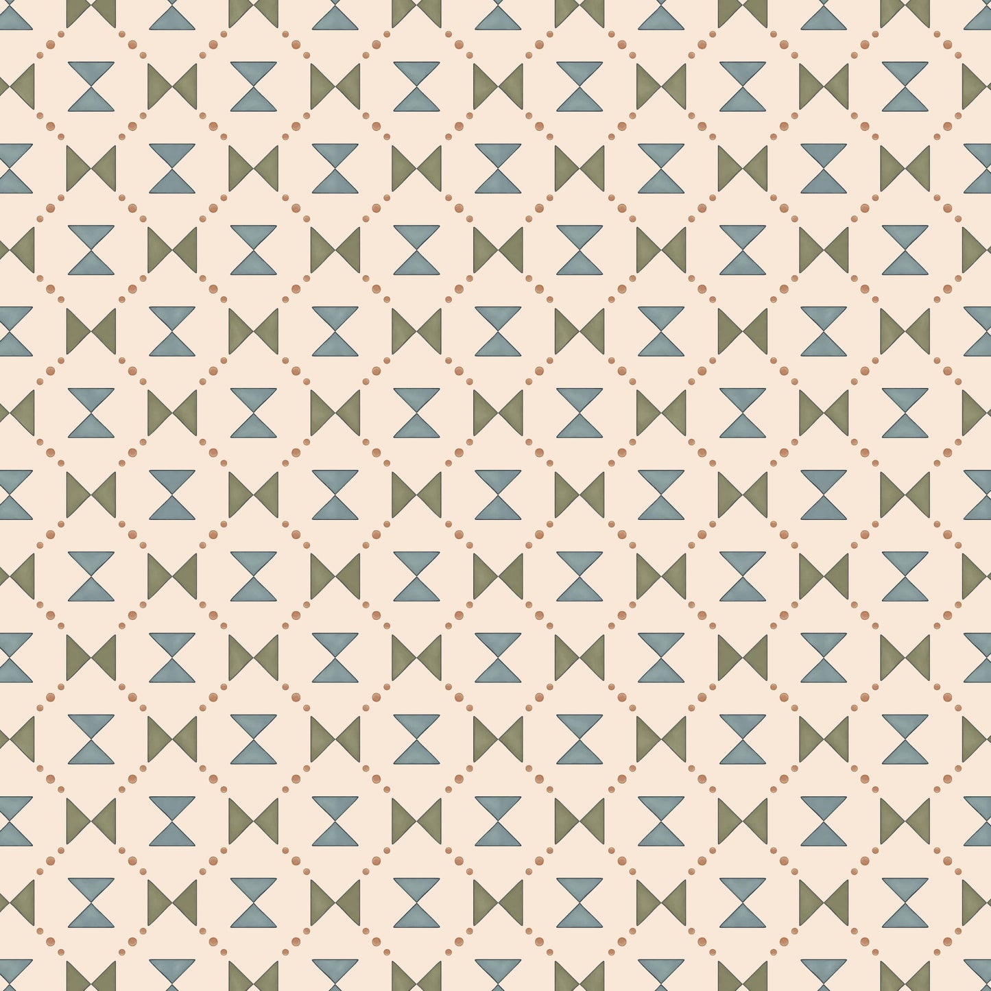 Bow Tie Quilt - Blue and Green