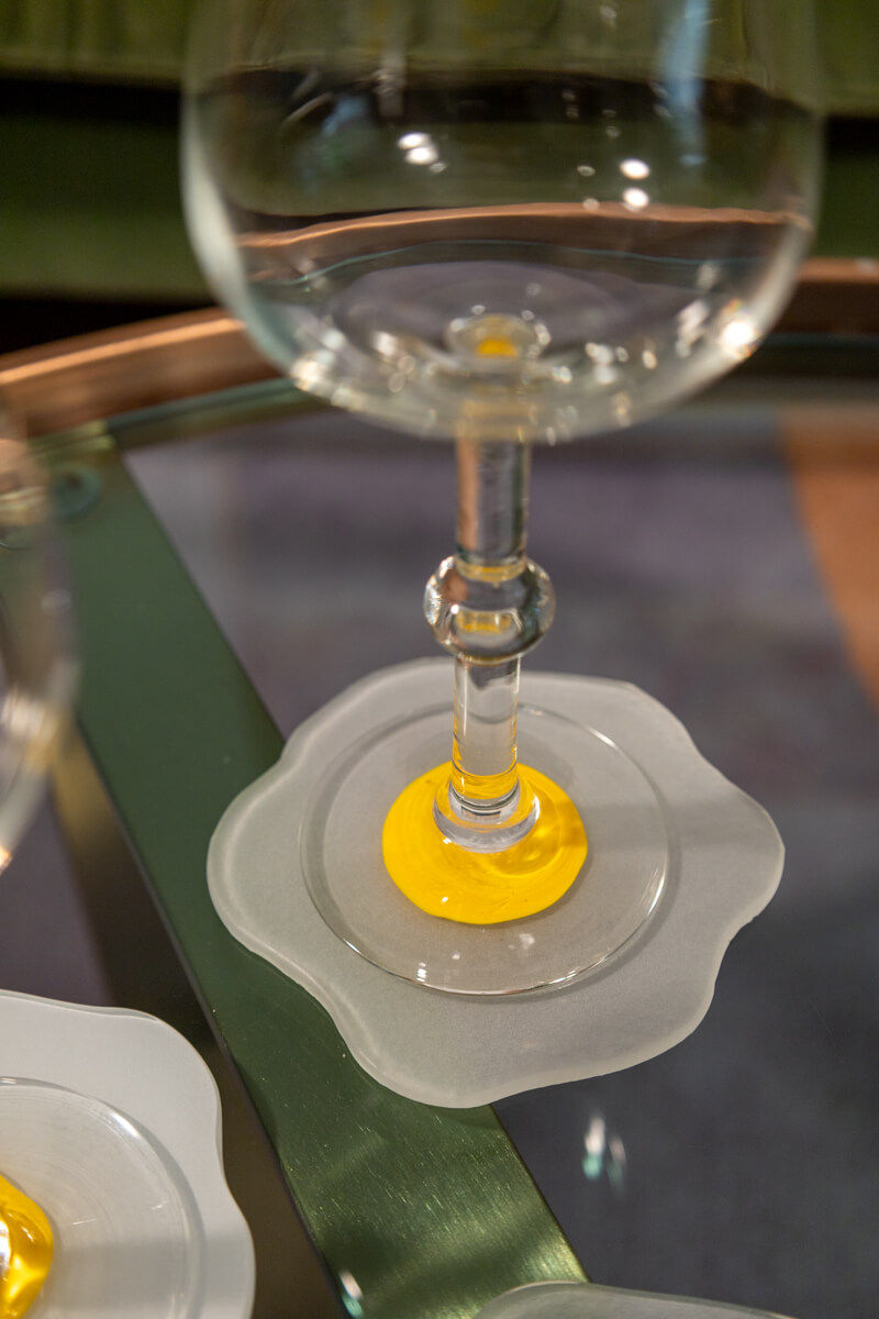 Raw Round Egg Glass Coaster