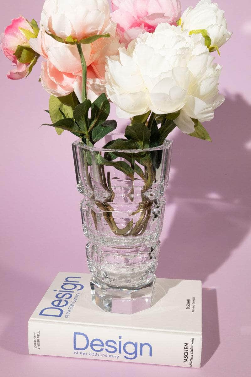 Vintage Art Deco Crystal Vase, Josef Hoffman for Moser