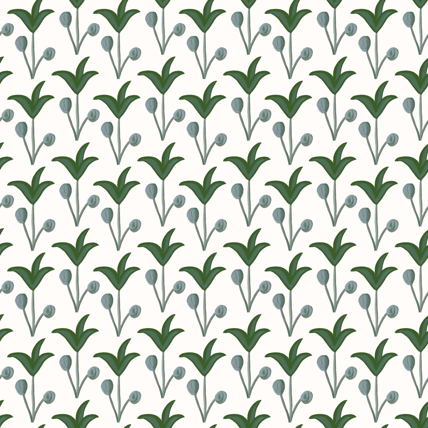 Spring Rhythm Wallpaper - Green
