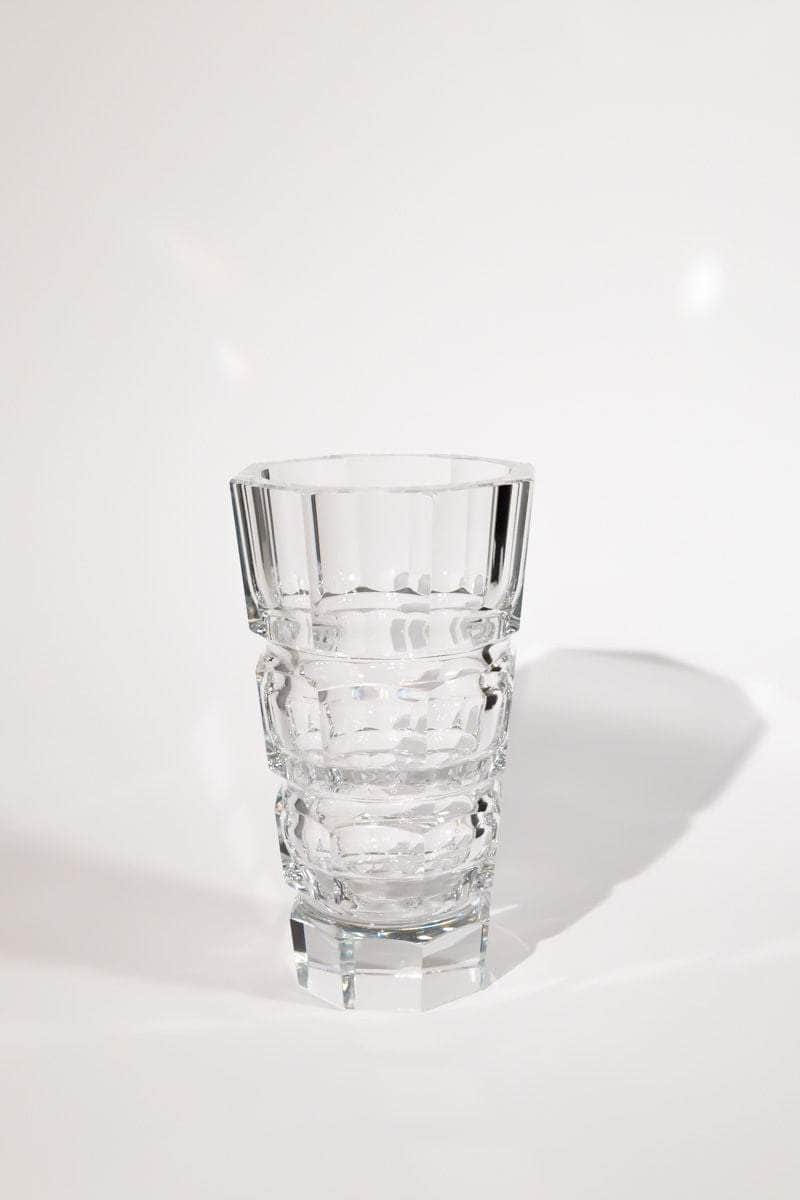 Vintage Art Deco Crystal Vase, Josef Hoffman for Moser