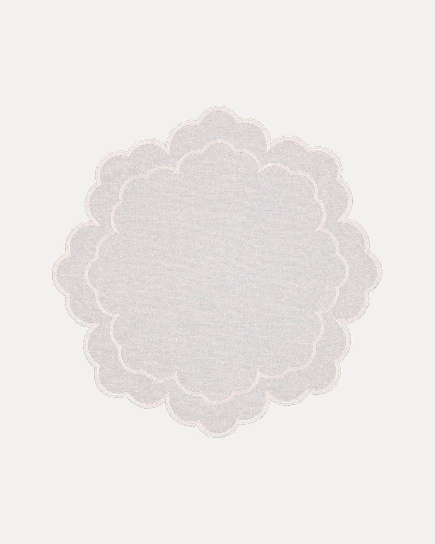 Íris Placemat, White with White
