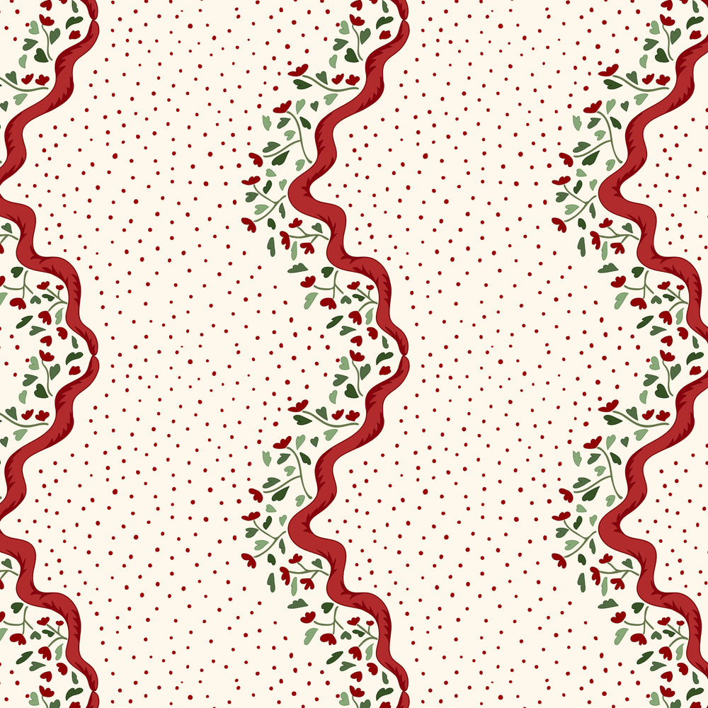 Chintz Caroline Wallpaper - Red