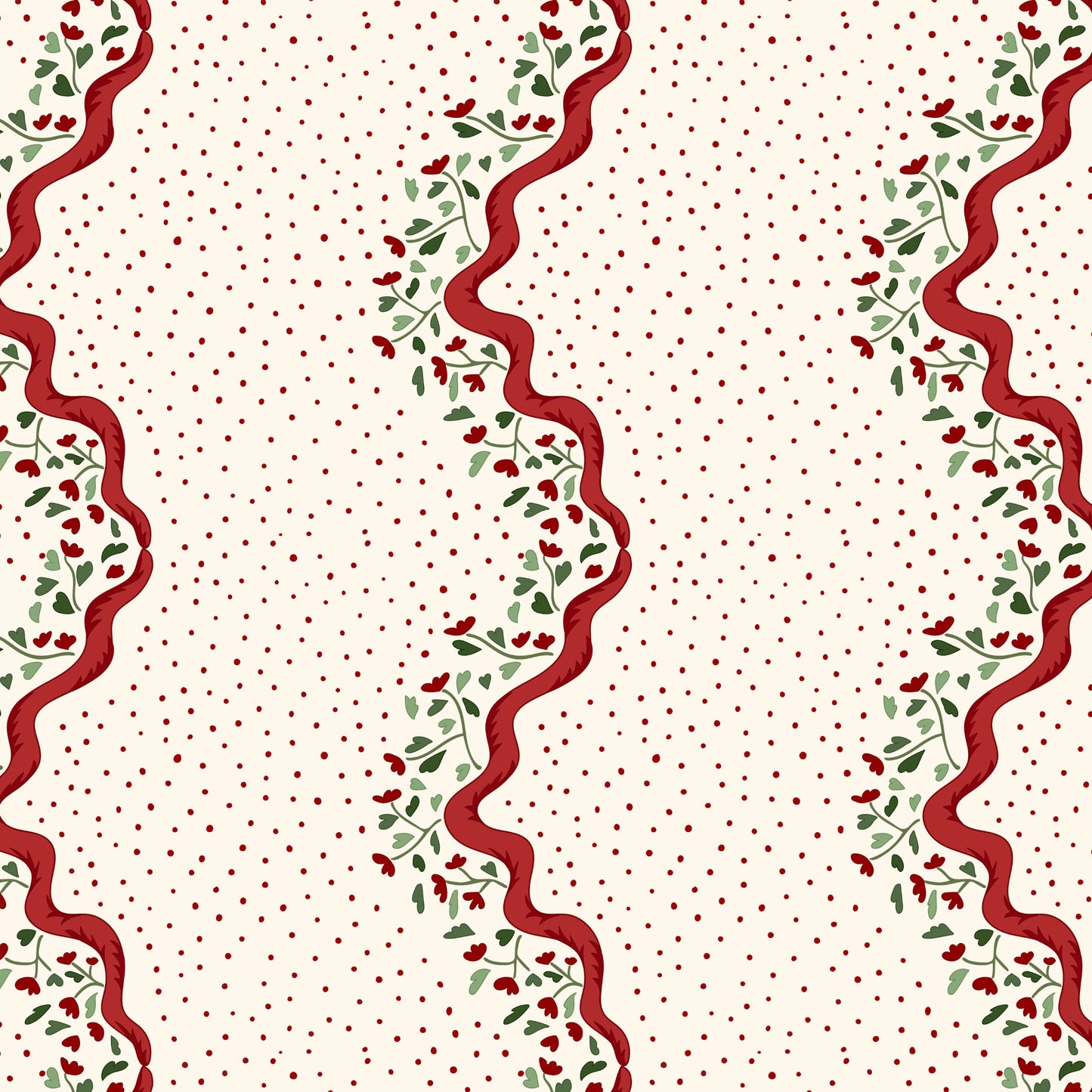 Chintz Caroline Wallpaper - Red