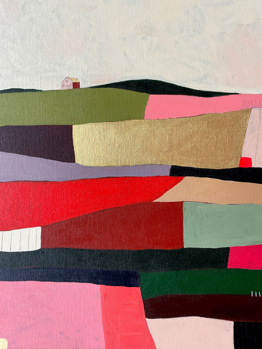 Colourful Landscape Cream Artwork