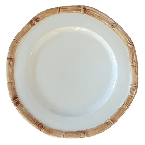 Ceramic Plates Bamboo Collection Brown Dining Plate