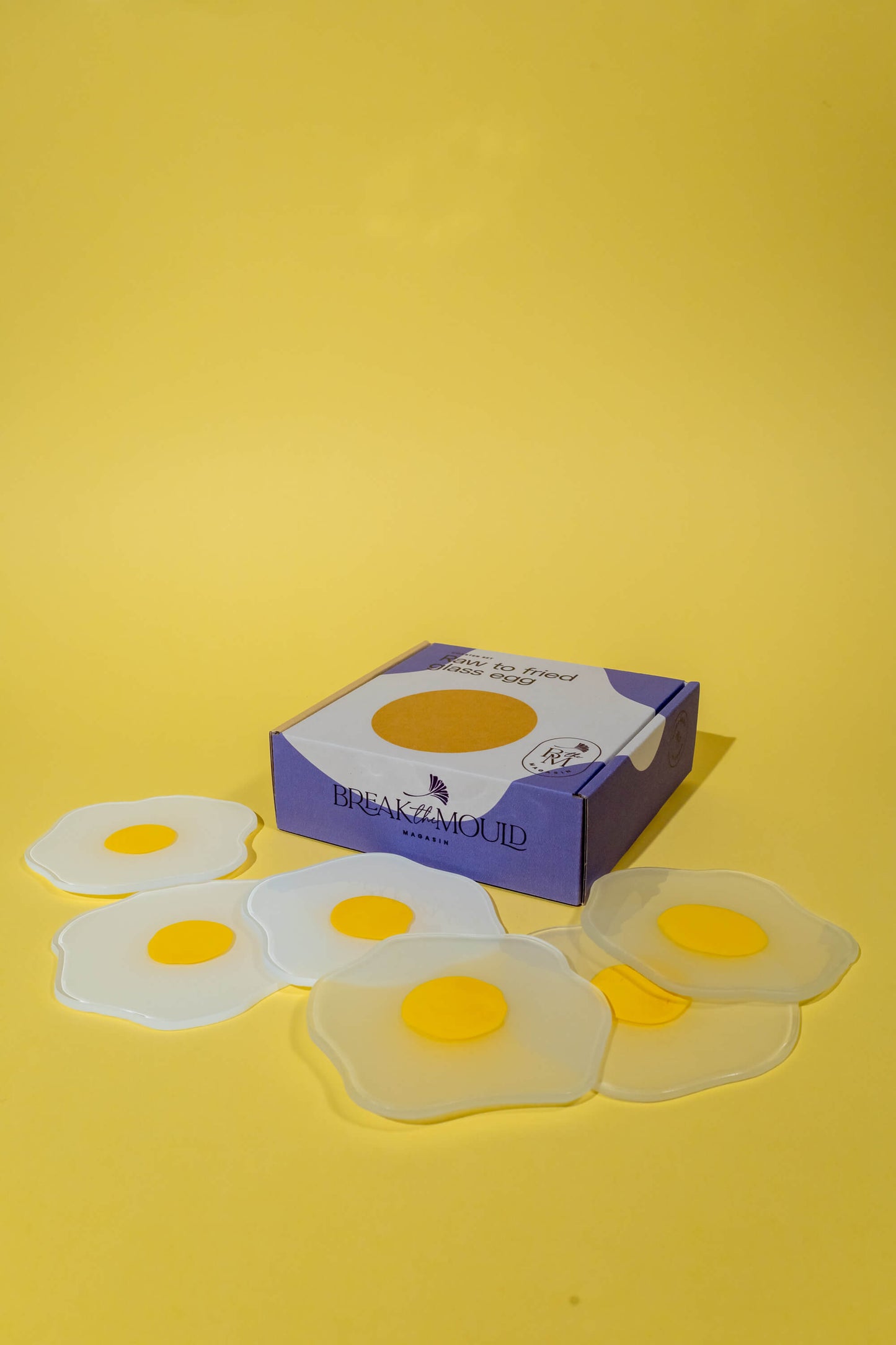 Raw Round Egg Glass Coaster