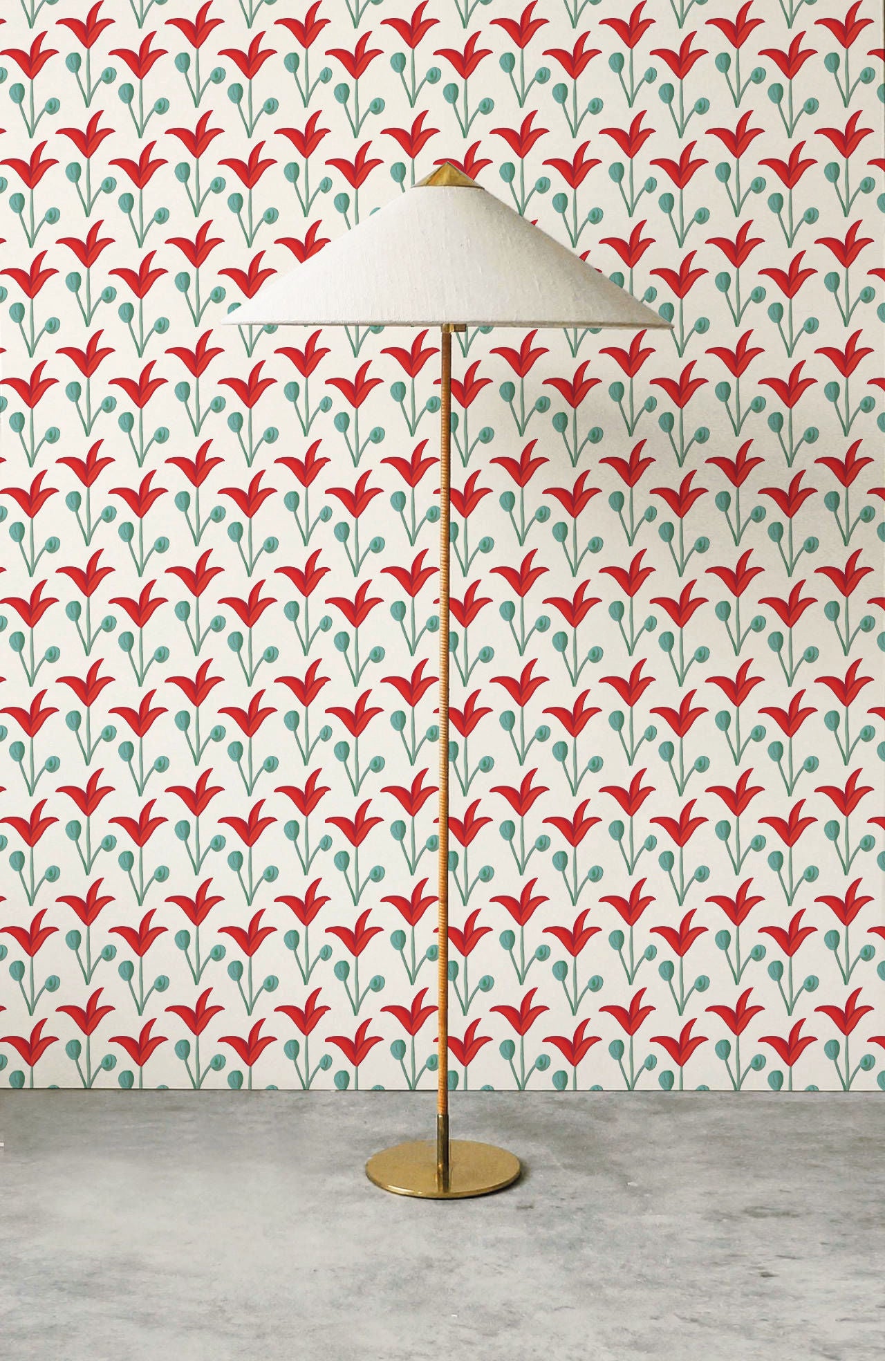 Spring Rhythm Wallpaper - Red