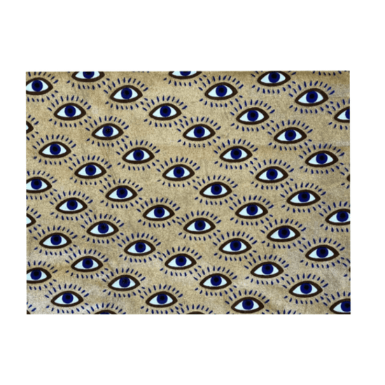 Handpainted Cotton Placemats Eye Set of 2