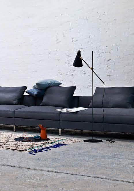 Hunter Grand Floor Lamp sofa