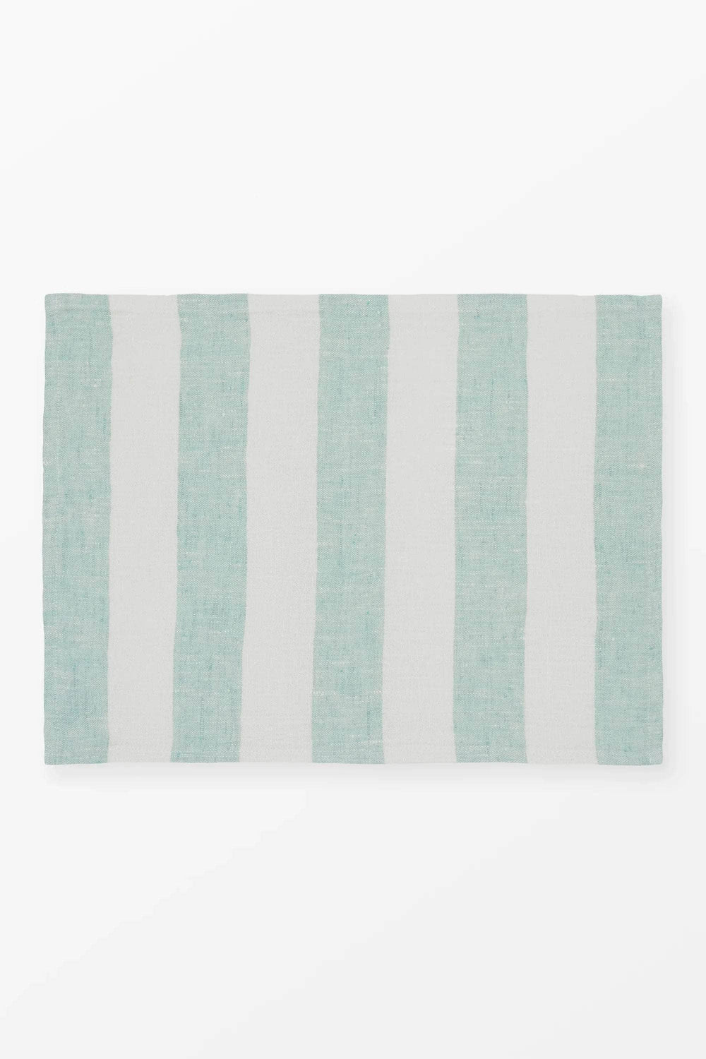 Striped Linen Placemat Turquoise