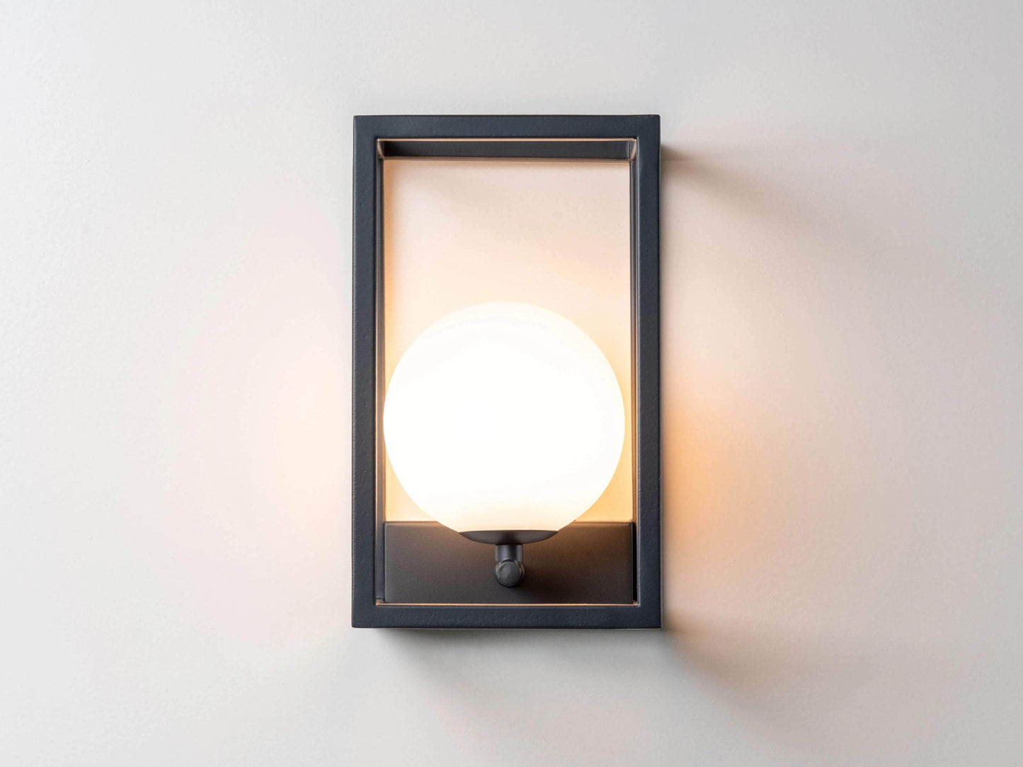 Charcoal grey lantern wall light