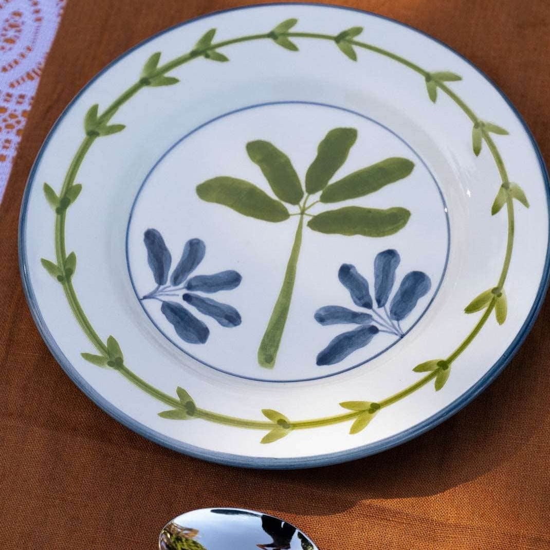 Bananeira Hand-Painted Ceramic Dessert Plate