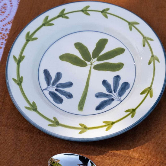 Bananeira Hand-Painted Ceramic Dessert Plate
