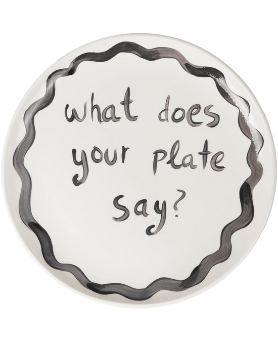 "What Does Your Plate Say" Plate