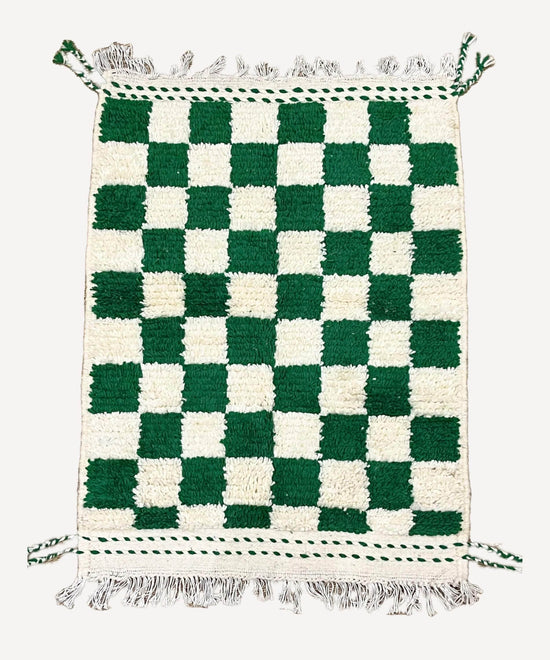 Checkerboard Berber Rug | Green