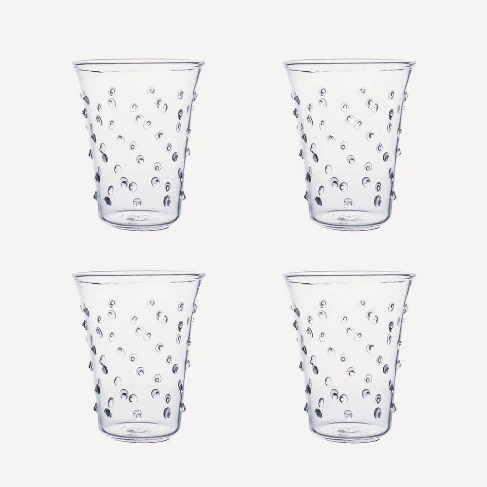 Clear Pom Water Glass - Set of Four